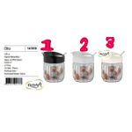 Renga 425ml Otto Sugar / Spice Glass Jar  With Lid  And Spoon