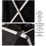 product_image_name-Generic-Laundry Basket 2 Section Hamper with Aluminum Frame Washing Storage Basket Bag Folding Hamper Cloth Organizer Sorter Basket Bin for Bathroom Home with Carrying Handle-4