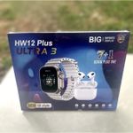 product_image_name-Generic-Smartwatch HW12 Plus Ultra 3, 1.75" – with free Earbuds has Bluetooth Call, Fitness Tracker, Heart Rate, SpO2, 7 Extra Straps + Wireless Earbuds – Compatible with Android & iPhone (7+1 Combo) -2