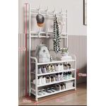product_image_name-Generic- *4 layer Detachable Metal Shoe Rack with 8 Double hooks-2