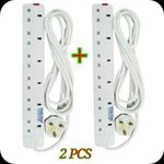 Powermax Power King 2 Power Extension Socket 3m Cable In 6 Way // Power extension that fits well in TV Stands