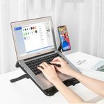 product_image_name-Generic-Black Multifunctional Adjustable Laptop Stand, Portable Foldable Laptop Stand-3