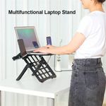 product_image_name-Generic-Black Multifunctional Adjustable Laptop Stand, Portable Foldable Laptop Stand-7