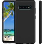 product_image_name-Generic-Galaxy S10 Plus Case,Liquid Silicone Dual Layer Hybrid Hard PC& Soft Silicone, Gel Rubber Bumper Slim Fit Shockproof Protective Phone Case, Phone case for Samsung Galaxy S10 Plus - Black-2