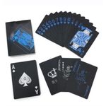 product_image_name-Generic- Waterproof Plastic Playing Cards Durable Poker Black-1