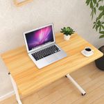 product_image_name-Generic-Portable Height Adjustable Home Computer Table Stand for Office Study Laptop Desk - Walnut-3