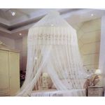 product_image_name-Generic-Canopy Round & Free Size Mosquito Net – Quality,Compact, Elegant & Exceptionally Protective (Sizes: 5×6, 6×6,7x8) - White-2