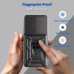product_image_name-Generic-15C Shockproof Protective Case for Redmi - Car Magnetic, Slide Window & Ring Stand-Red-2
