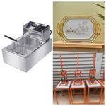 !!!BEST VALUE COMBO – COMMERCIAL KITCHEN ESSENTIALS!!!! Electromate 6L Deep Fryer + Set of 3 Acrylic Trays + 1pc Commercial Chips Cutter 