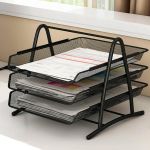product_image_name-Generic-3 Tier A4 Size Metal Desk Document Tray Wire Mesh-4