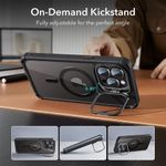 product_image_name-Generic-iPhone 13 Pro Phone Case, Black Magsafe Compatible Stand Bracket Transparent Case with Camera Metal Ring Lens Protector for Second Device-3