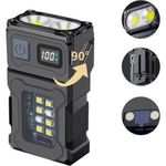 product_image_name-Generic-Mini Rechargeable FlashLight 850 Lumens With Back Clip - Black-2