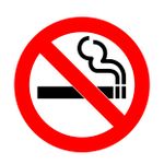 No Smoking Prohibition Warning Sign Sticker