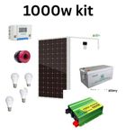 Solarmax 1000W Solar Panel Full Kit All Weather + 200Ah Solar Battery + 2000W Solar Power Inverter + 50Ah Solar Charger Controller + 5 DC Bulbs + 10M Cable
