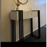 product_image_name-Generic-White And Black Modern Console Table With Mirror Set-1