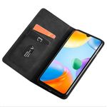 product_image_name-Generic-Samsung Galaxy A22 Premium Leather Flip Wallet Magnetic Cover Case, Protective Phone Cover with Card Slots, Kickstand and Magnetic Closure, Black-5