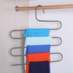 product_image_name-Generic-5 in 1 Stainless Steel Multilayer Multifunction Magic Pants Rack Trouser Hanger.-1