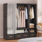 product_image_name-Generic-Elegant Heavy-Duty Metallic Wardrobe – Spacious, Durable Clothes & Shoe Storage Organizer-2