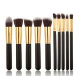 product_image_name-Fashion-Fashion 10pcs Makeup Brushes Set For Foundation -Black-1