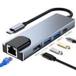 product_image_name-Generic-Type-C 5-in-1 Multiport Hub with HDMI, USB, Ethernet – Laptop & Phone Adapter-1