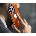 product_image_name-Generic-IPHONE 13 PRO MAX MAGNETIC LEATHER BACK CASE/COVER WITH STAD AND HOLDER (BROWN)-3