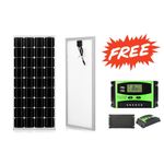 Solarmax  200W Solar Panel 200 W Monocrystalline All Weather Solar Panel + Free 10A Solar Charge Controller 