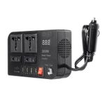 product_image_name-Generic-BYGD 300W Smart Car Power Inverter 12V DC to 220V AC with Dual AC Outlets & 4 USB Ports.-1