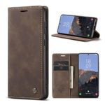product_image_name-Generic-Infinix Hot 60i Retro Flip Wallet Suede Leather Cover Case, All-Round Protective Phone Case with Card Holder and Foldable Stand, Coffee Brown-2