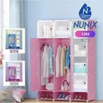 3 Column Portable Plastic Wardrobe