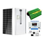 Solarmax 100W Solar Panel All Weather 25 Years Warranty+ Free 600W Solar Inverter DC to AC Solar Power Inverter + 20AH Solar Charge Controller