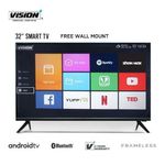 product_image_name-Vision- 32" Inches FRAMELESS SMART ANDROID TV,DolbyAudio,DVBT2/S2,Bluetooth TV+FREE TV GUARD+Bracket-2