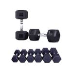 product_image_name-Generic-Hexagonal Dumbbell Set, 15kg Rubber Encased Exercise & Fitness Dumbbells, Weights Dumbbells Set of 2, Hand Weight for Strength Training ( a pair)-3