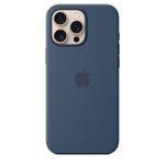 Apple iPhone 16 Pro Max Silicone Protective Phone Cover Case - BLUE.