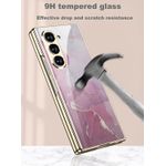 product_image_name-Generic-Samsung Galaxy Z Fold 5 Luxury Purple Gold Marble Cover Stylish Shockproof-2