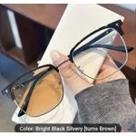 product_image_name-Fashion-Men's Photochromic Color Changing Blue Light Glasses Half Square Frame Optical Eyewear Frame For Men-1