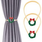 Spring Curtain Holders / Tie-Backs – Decorative No-Drill Curtain Tie Backs for Window Drapes