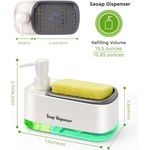 product_image_name-Generic-2-Compartment Soap & Sponge Caddy – Double Pump for Dish & Hand Cleaning-1