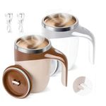 Automatic Self-Stirring Magnetic Mug, AAA Battery Powered 380ml Stainless Steel Magnetic Self-Stirring Mug-380mls