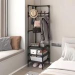 product_image_name-Generic-Multifunctional metallic corner coat hanging rack-4