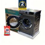 Hisense 9KG Front Load Washing Machine - Stainless Steel, Grey, 1400 RPM, Child Lock