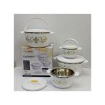 Casserole 4pcs Set White Hotpots - 1000ml 2000ml 4000ml 6000ml