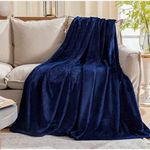 6 by 7 Navy Blue Throw Fleece For Multi purpose Use