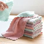 product_image_name-Generic-4pcs Super Absorbent Microfiber Kitchen Dish Cloth High-efficiency Tableware Household Cleaning Towel Kitchen Tools Gadgets-5