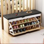 Modern Bucket flip shoe cabinet with seat changing stool bench