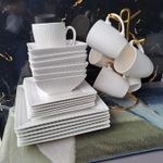 24Pc Square Dinner Set