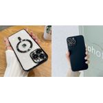 iPhone 12 SILICONE CASE BLACK & MAGNETIC CLEAR CASE BLACK (Bundle)
