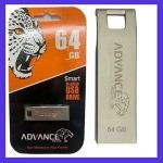 product_image_name-Advance- 64gb flash disk with clip free earphones // 64GB Flash Disk -Silver + Free Neckband Bluetooth Earphones-2