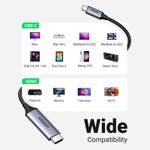 product_image_name-Ugreen-USB-C to HDMI Cable 4K@60Hz (1.5m) – Aluminum Shell, Male-to-Male, Ultra-HD Video Adapter Cord for Laptops, Tablets & Phones – Gray/Black (MM142)-5