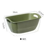 product_image_name-Generic-Double layer drain basket , Multipurpose use For washing and storing various items   Size 33x23.5x14.5cm-6