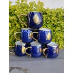 Royal Blue Royalty 6 pieces Ceramic Mugs
